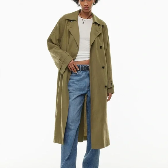 Olive Green Wilfred Phase Trench Coat - Picture 1 of 4